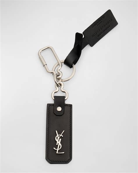 Saint Laurent Men's YSL Keyring in Leather 